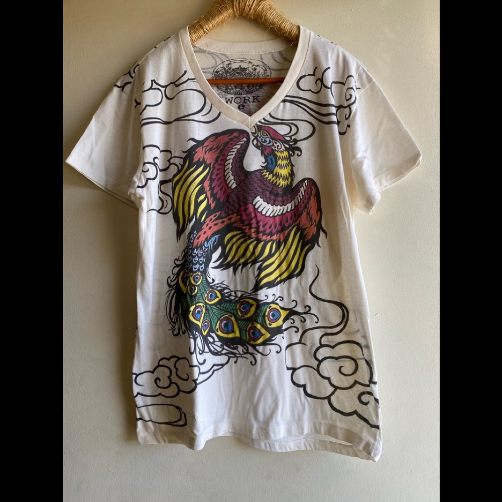 Mens bohemian 100% cotton VNeck TShirt